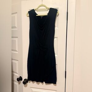 Express Black Draped Mini Dress